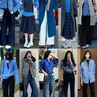 冬日蓝色羽绒服百搭指南：三招打造时髦复古休闲风