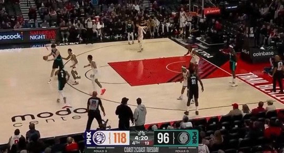 杨瀚森9分5板3助创生涯新高，NBA中国球员闪耀太阳胜开拓者之战