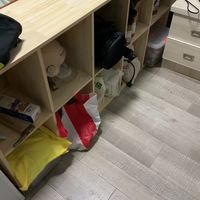 实木书柜落地格子收纳柜卧室储物柜