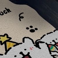 车内清洁救星！卡通小狗丝圈脚垫太实用了