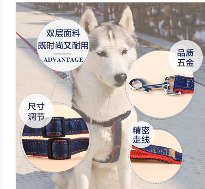 欢宠网胸背牵引/项圈