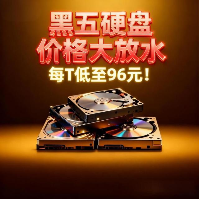 黑五硬盘价格大放水！每T低至96元，刚需党千万别错过，闭眼冲！​