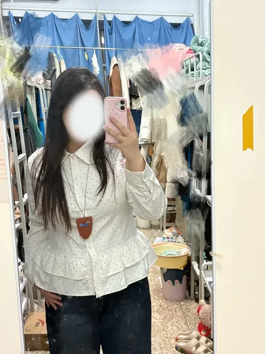 200斤大码女孩的波点衬衫韩系穿搭👔测评｜