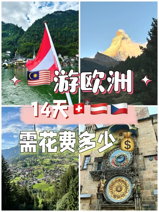 🇲🇾游欧洲🇨🇭🇨🇿🇦🇹｜到底花了多少💰