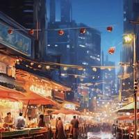 寒冬夜市烟火气浓烈！满街美食灯光暖透冬夜人心