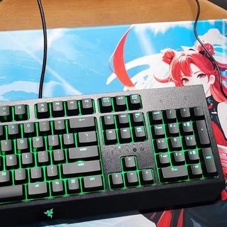 雷蛇黑寡妇蜘蛛标准版104键绿轴键盘