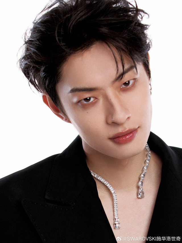 诠“饰”多元型格，塑就风格印记。歌手@木子洋KWIN 摩登演绎#Swarovski Matrix系列#项链作品。梨形与方形切割设计的施华洛世奇闪耀元素在光影间碰撞交锋，释放奢耀亦飒意的时尚张力。#施华