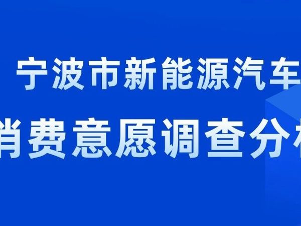 【“数”说民生】宁波市新能源汽车消费意愿调查分析