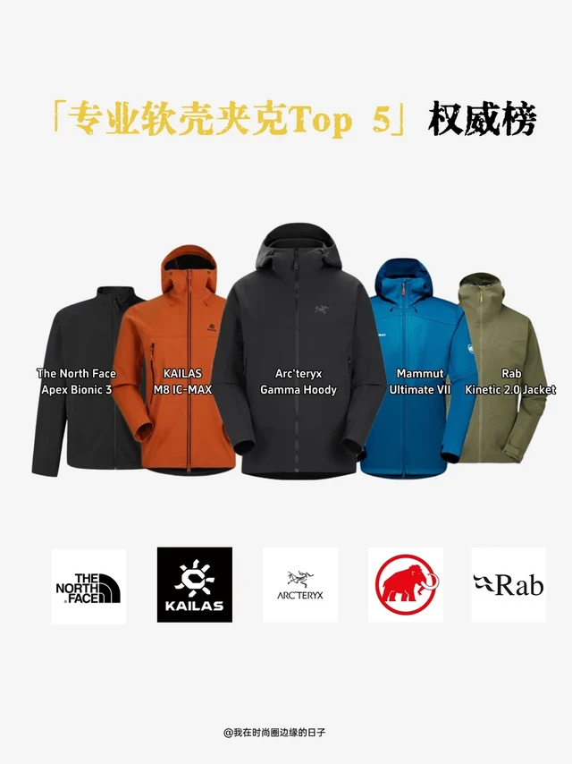 5大顶级户外品牌热门软壳衣推荐‼️