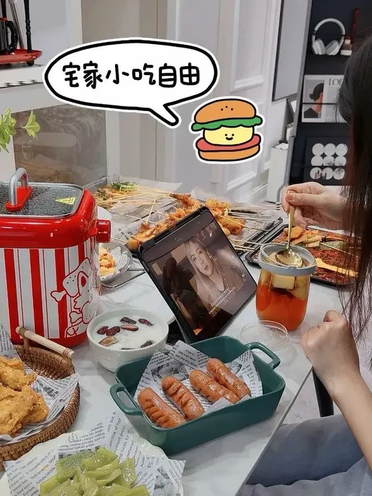 宅家实现小吃自由！太幸福啦#尚朋堂小吃锅#多功能锅#厨房好物