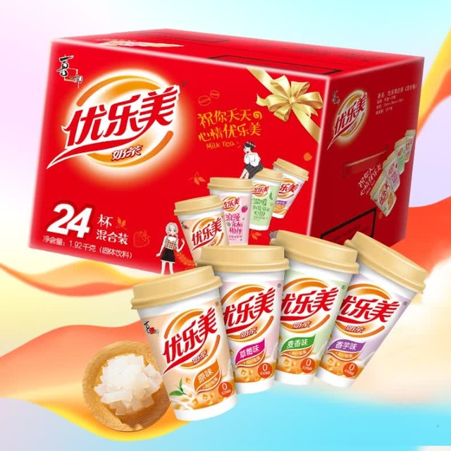 优乐美椰果奶茶，一口开启甜蜜日常！