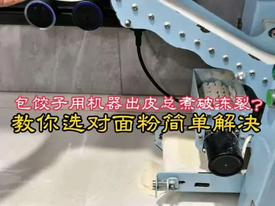 机器出皮做水饺总是煮破和冻裂？教你方法用对面粉，不破不裂还好 #岳阳三姐馄饨饺子店#仿手工饺子皮 #新疆天山面粉