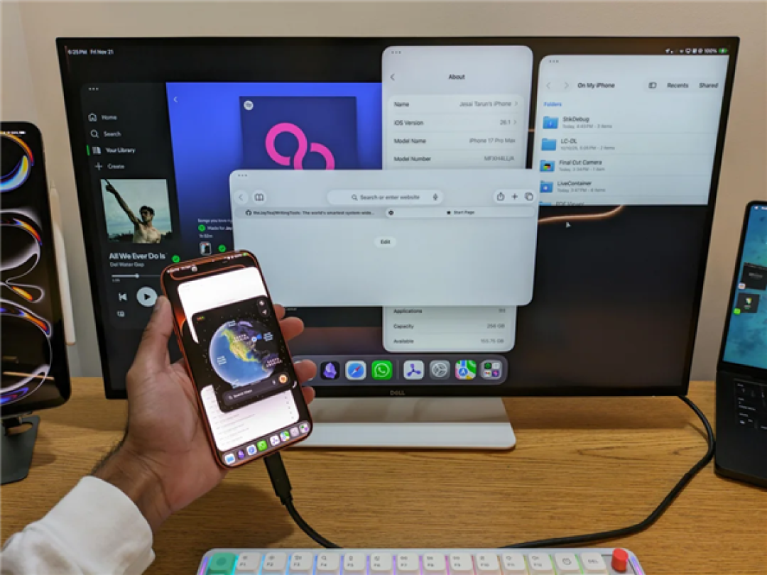 iPhone 17 Pro Max成功破解运行iPadOS！体验神似Mac