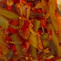 美玏贡菜鹿茸菇，追剧拌饭两不误
