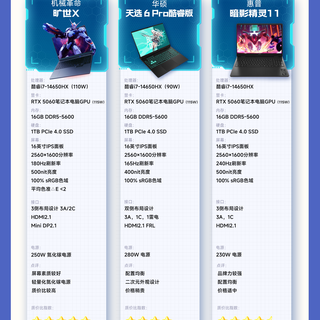 性能甜点之选：i7-14650HX+RTX5060游戏本年终导购