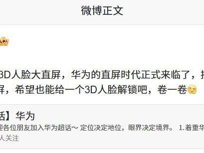 华为Mate80将推3D人脸+直屏设计