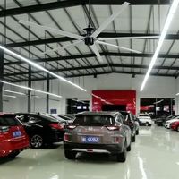 新悦动能工业风扇入驻广州二手车展厅，打造清凉购车新体验