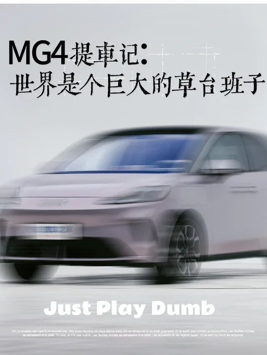 MG4提车记：世界是个巨大的草台班子