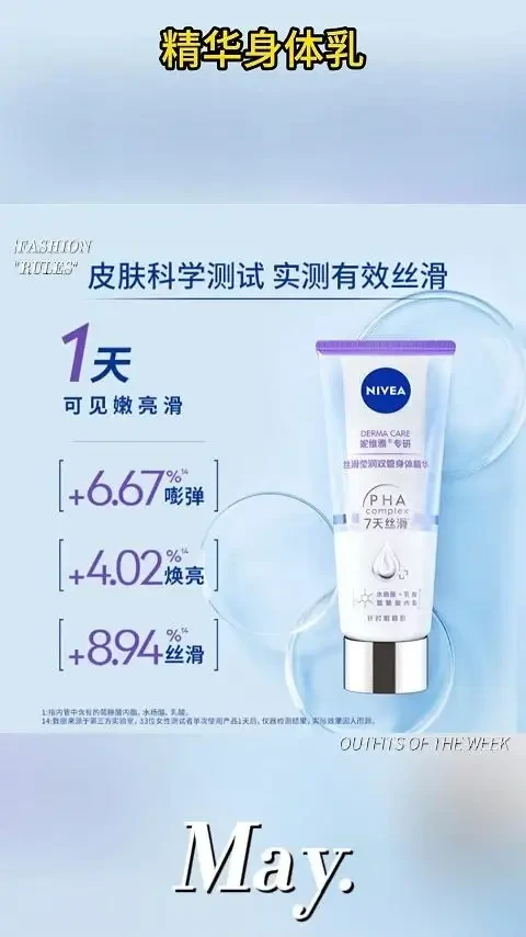 Nivea/妮维雅双管精华身体乳果酸补水保湿焕亮肌肤持久留香#身体乳 #精华身体乳 #持久留香 #好物推荐