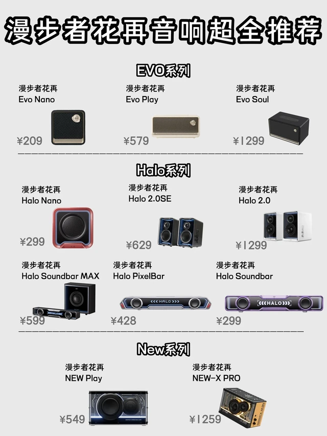 每个都是高颜值，漫步者花再音响到底怎么选