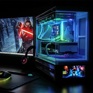 Tt钢影·透S-M Pro机箱+9950X3D+ROG B850小吹雪+索泰5080装机