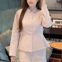 100%绵羊毛JESSIE小立领外套