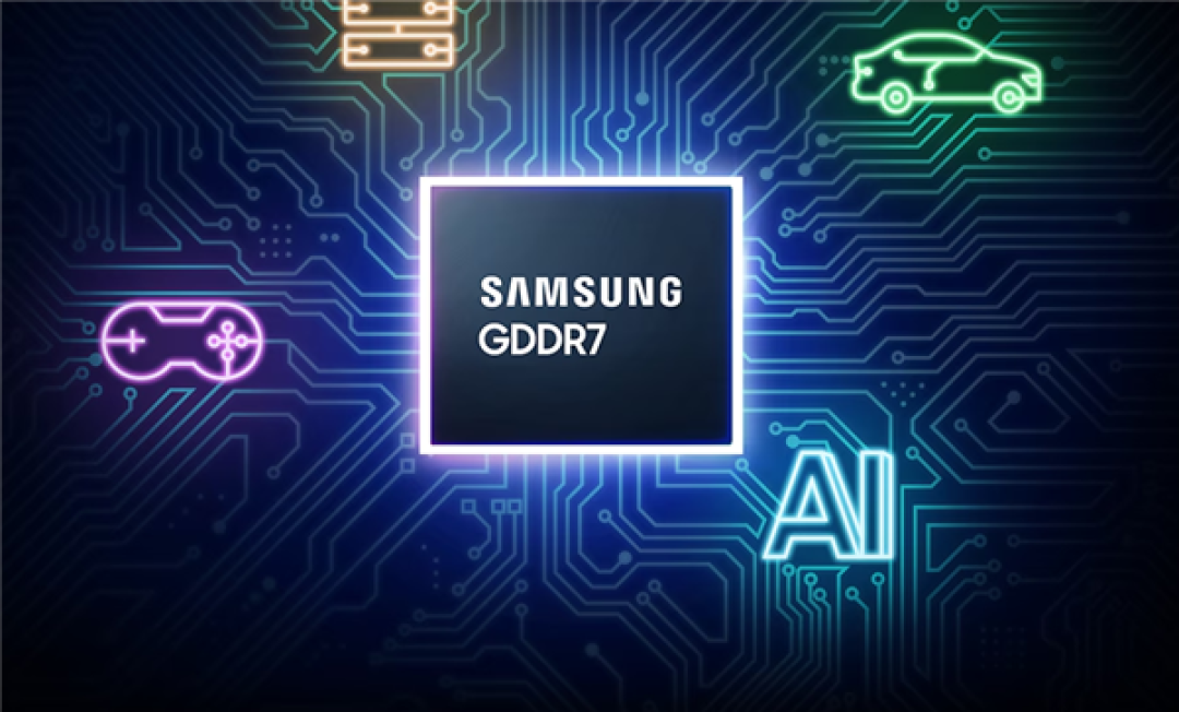 速率可达36Gbps!三星已出样24Gb GDDR7 DRAM