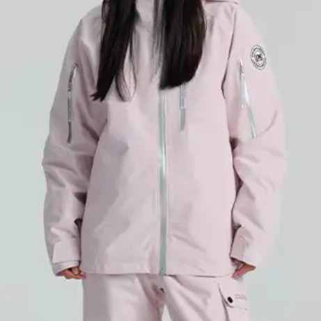 雪场白月光！冷元素25新款奶白滑雪服套装太绝了
