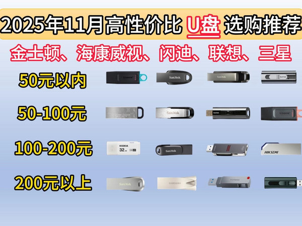 【小白必看】2025年11月全新U盘选购指南！全价位超高性价比 | U盘/移动固态硬盘推荐 | 学生党/职场人/设计党必看 | U盘什么选什么牌子好？