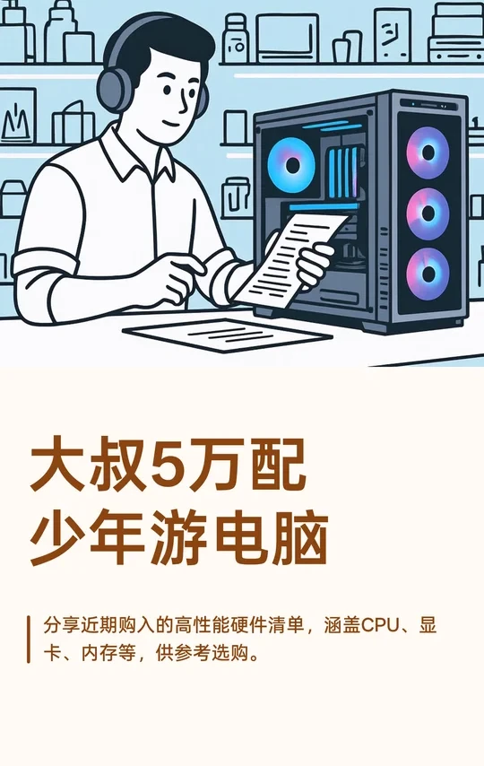 大叔5万配少年游电脑