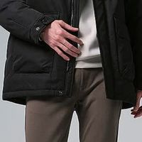 利郎三防羽绒服男连帽保暖冬季外套，休闲户外防风男士羽绒服