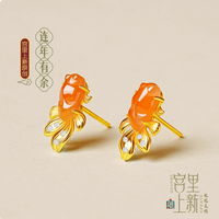 一眼沦陷的国风浪漫✨红玛瑙耳钉！本命年 / 送妈妈都绝了