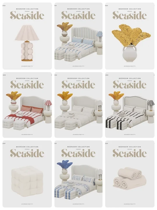 sims4丨ins风超干净舒适的卧室家具丨09.12