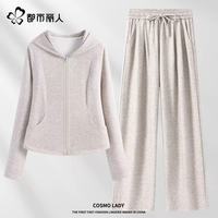 谁懂啊！2025秋款深灰运动套装封神了🔥都市丽人的懒人穿搭救星