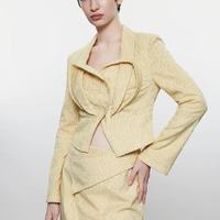 BLANCORE蛋黄色肌理上衣｜冬季本命提亮神器！