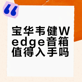 宝华韦健Wedge音箱值得入手吗？1200+用户真实观点大PK