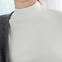 浪莎半高领打底衫，秋冬穿搭的高级感刚需