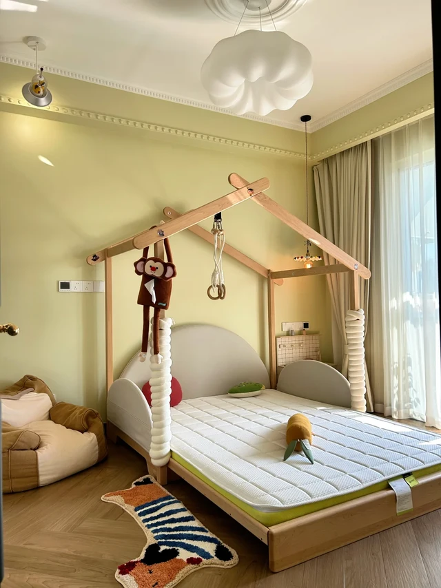 9㎡儿童房抄作业，可拆洗0胶床垫我锁死了🛏️