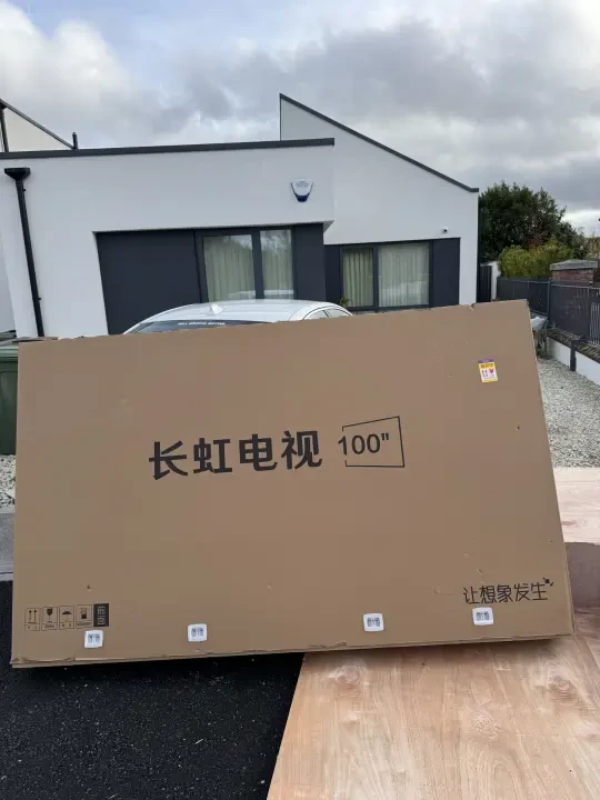 从国内运100寸电视到欧洲🇮🇪，一键回国上网