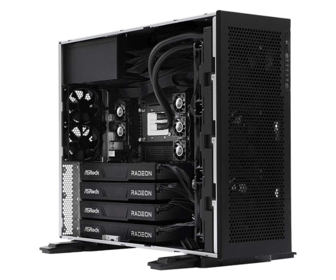 华擎工作站配备四块AMD R9700 32GB专业显卡:搭档Zen5/4撕裂者