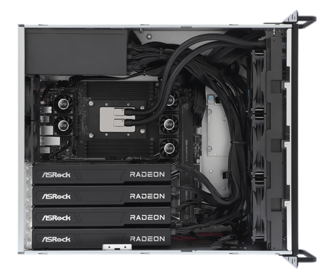 华擎工作站配备四块AMD R9700 32GB专业显卡:搭档Zen5/4撕裂者