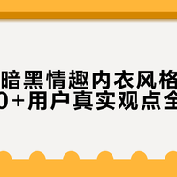纯欲vs暗黑情趣内衣风格大PK，1000+用户真实观点全景呈现