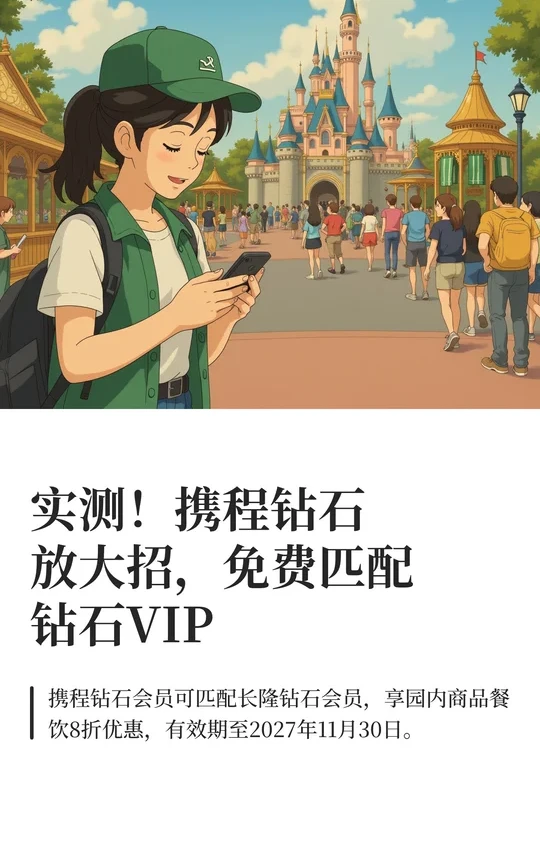实测！携程钻石放大招，免费匹配钻石VIP