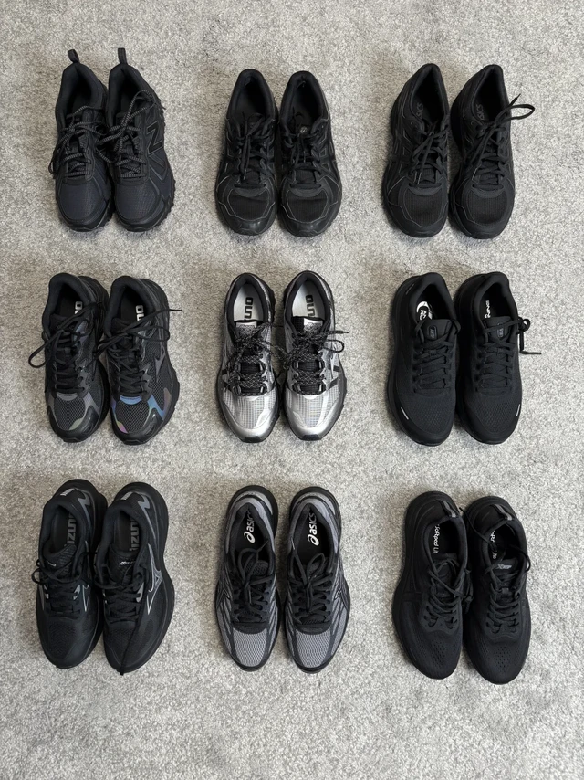 均价300元/年度9双全黑通勤鞋👟（文案附鞋款