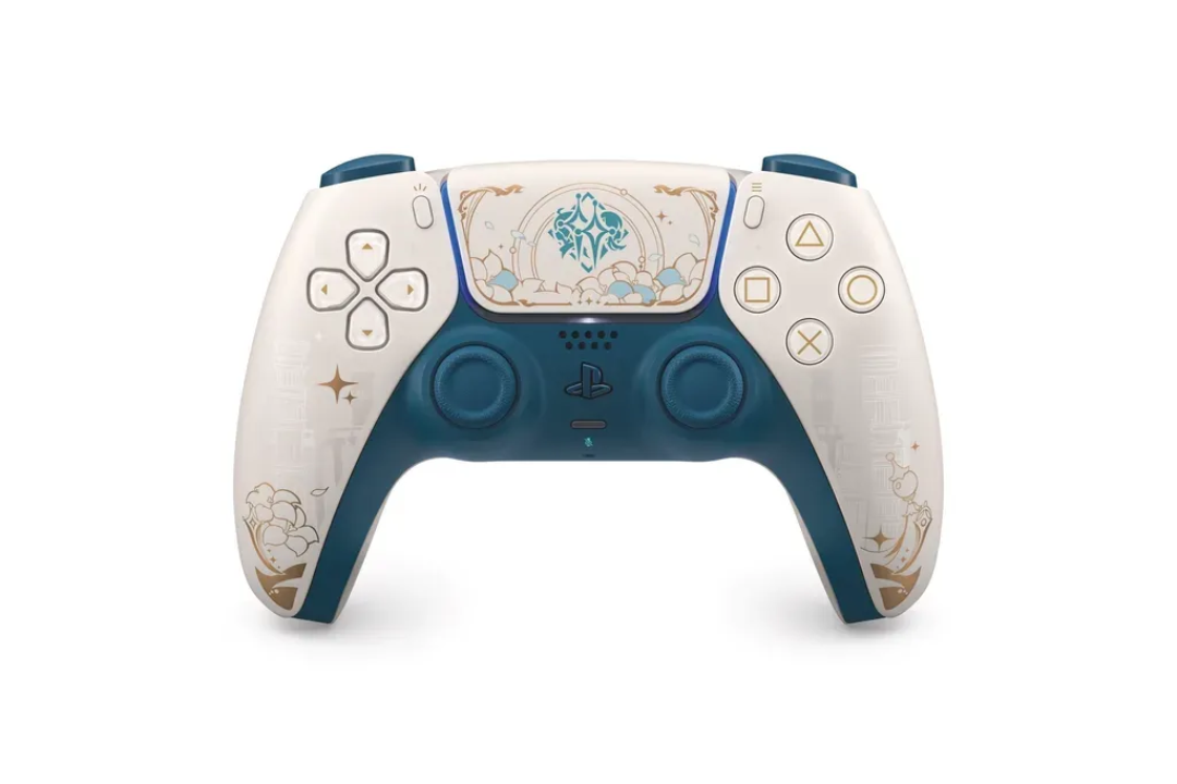 索尼官宣《原神》限定版 PS5 手柄:旅行者与派蒙同框登场