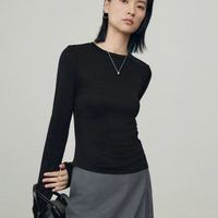 CROWNLESS天丝羊毛长袖T恤女：以柔克刚，自成风骨