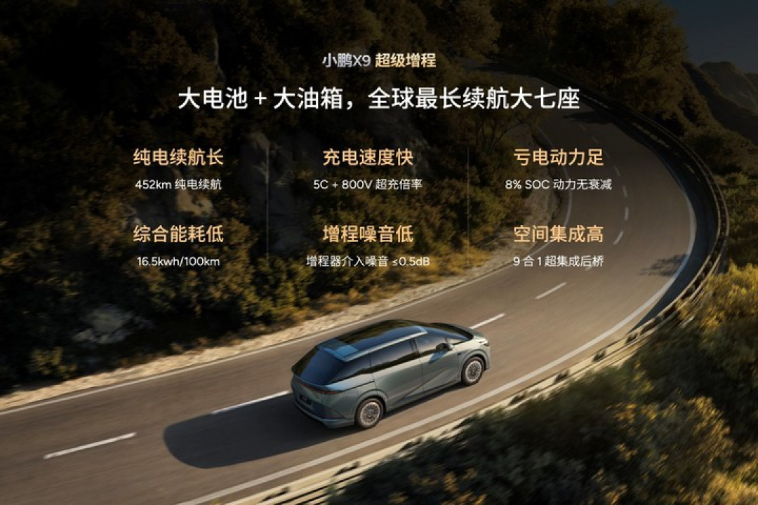强强联手,小鹏 X9 与华为共造「下一代」增程系统