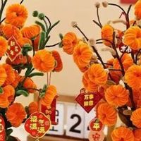 扭扭棒“柿柿如意”花束，手作的浪漫太治愈