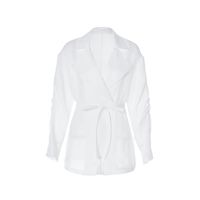 LYNEE 亚麻白外套｜静奢风夏天就靠这件撑场面✨