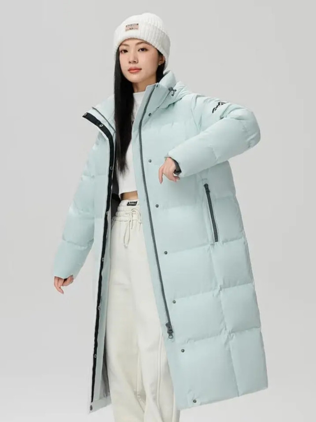 鹅绒暖护！雪中飞大长款羽绒服承包冬日安全感